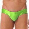 Hedmy Men's Stretch Underwear Sissy Panties Bulge Pouch Thong Low Rise Swim Trunk Bikini Hip Briefs Fluorescent Green Medium view 2