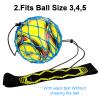 Civaner 2 Pcs Soccer Kick Trainer Equipment Solo Football Juggling Practice with Adjustable Cord and Waistband Improve Ball Control, Passing and Shooting for Kids Adults Fits Ball Size 3, 4, 5(Blue) view 2