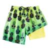 Cozople Boys Pineapple Swim Trunks Size 8 Quick Dry UPF Beach Boards Shorts Summer Green Beach Surf Bathing Shorts with Boxer Brief Liner Swimwear for s view 1