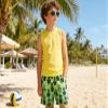 Cozople Boys Pineapple Swim Trunks Size 8 Quick Dry UPF Beach Boards Shorts Summer Green Beach Surf Bathing Shorts with Boxer Brief Liner Swimwear for s view 3