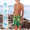 Cozople Boys Pineapple Swim Trunks Size 8 Quick Dry UPF Beach Boards Shorts Summer Green Beach Surf Bathing Shorts with Boxer Brief Liner Swimwear for s view 4