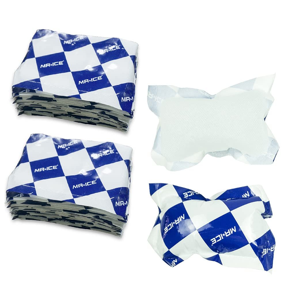 Dry Ice Pack for Shipping Frozen Food - Reusable Ice Packs for Cooler Lunch Box - Freezer Packs for Lunch Bag - Absorb Water Cold Pack, Keep Food Fresh and Beverage Cold, 4.7" x 3.3" 100pcs