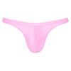 ACSUSS Men Shiny T-Back G-String Thong Sexy Panties Low Waist Smooth Stretchy Thongs Underwear Pink Large view 4