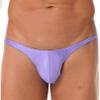FEESHOW Men Sexy Shiny Silky Thongs Bikini Lingerie Bottoms Tights Underwear Swimwear Knickers Purple XX-Large view 1