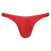 ACSUSS Men Shiny T-Back G-String Thong Sexy Panties Low Waist Smooth Stretchy Thongs Underwear Red Large view 4