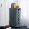 Twira Yoga Mat Storage Racks, Home Gym Storage Rack for Foam Roller, Yoga Strap and Resistance Bands, Workout Equipment Corner Yoga Mat Holder with WheelsGrey view 1