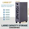 Twira Yoga Mat Storage Racks, Home Gym Storage Rack for Foam Roller, Yoga Strap and Resistance Bands, Workout Equipment Corner Yoga Mat Holder with WheelsGrey view 2