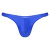 ACSUSS Men Shiny T-Back G-String Thong Sexy Panties Low Waist Smooth Stretchy Thongs Underwear Blue X-Large view 4