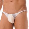 FEESHOW Men Sexy Shiny Silky Thongs Bikini Lingerie Bottoms Tights Underwear Swimwear Knickers White XX-Large view 2