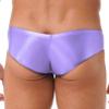 FEESHOW Mens Glossy Low Rise Briefs Elastic Waistband Bulge Pouch Seamless Underwear Swim Trunks Purple Medium view 4