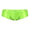 ACSUSS Men's Sexy Briefs Shiny Low Waist Seamless Bulge Pouch Underwear Thong Lingerie Swim Trunks Fluorescent Green Large view 1