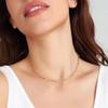 Ursteel Initial Necklace for Women - Rose-Gold-Plated Dainty Layered Letter S Necklaces for Women Trendy Rose-Gold-PlatedChoker Pendent Jewelry Gifts Paperclip Chain view 3