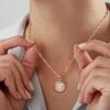 Ursteel Initial Necklace for Women - Rose-Gold-Plated Dainty Layered Letter S Necklaces for Women Trendy Rose-Gold-PlatedChoker Pendent Jewelry Gifts Paperclip Chain view 4