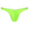 Hedmy Men's Low Rise Stretchy Hip Bikini Briefs Triangle Underwear Sissy Bulge Pouch Panties Thongs Fluorescent Green Medium view 1