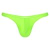 ACSUSS Men Shiny T-Back G-String Thong Sexy Panties Low Waist Smooth Stretchy Thongs Underwear Fluorescent Green Large view 4