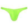 FEESHOW Men Sexy Shiny Silky Thongs Bikini Lingerie Bottoms Tights Underwear Swimwear Knickers Fluorescent Green XX-Large view 4
