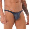 ACSUSS Men Shiny T-Back G-String Thong Sexy Panties Low Waist Smooth Stretchy Thongs Underwear Grey Large view 3