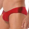 FEESHOW Mens Glossy Low Rise Briefs Elastic Waistband Bulge Pouch Seamless Underwear Swim Trunks Red X-Large view 2