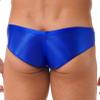 ACSUSS Men's Sexy Briefs Shiny Low Waist Seamless Bulge Pouch Underwear Thong Lingerie Swim Trunks Blue Medium view 4