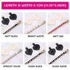 1 Pair High Heels Ankle Straps with Self-Adhesive Heel Cushion Detachable Rhinestones Shoe Straps for Pumps Flats Stilettos White view 4