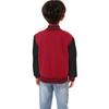 BAICAIYU Kids Varsity Baseball Jackets Boys Girls Fit Varsity Jacket Warm Combed Cotton Fleece Coats (Red black,6Years,6 Years) view 2