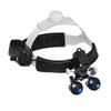 BONEW Headband 3.5X-420mm Magnification Binocular Loupes with 5W Adjustable Headband Lamp Jeweler or Hobby Adjustable Pupil Distance Brightness Head Circumference (Black)