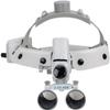 BONEW Headband 3.5X-420mm Magnification Binocular Loupes with 5W Adjustable Headband Lamp Jeweler or Hobby Adjustable Pupil Distance Brightness Head Circumference (Silver) view 2