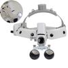 BONEW Headband 3.5X-420mm Magnification Binocular Loupes with 5W Adjustable Headband Lamp Jeweler or Hobby Adjustable Pupil Distance Brightness Head Circumference (Silver) view 4