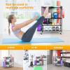 UMINEUX Yoga Mat Storage Racks, Home Gym Storage for Foam Roller, Dumbbells, Kettlebells, All in One Workout Equipment Storage Organizer with Hooks and Wheels view 3
