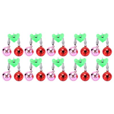 Alomejor Fishing Rod Alarms,10-Piece Dual Alert Bells Secure Fit Fishing Bells for Freshwater Saltwater Anglers Camping Boating