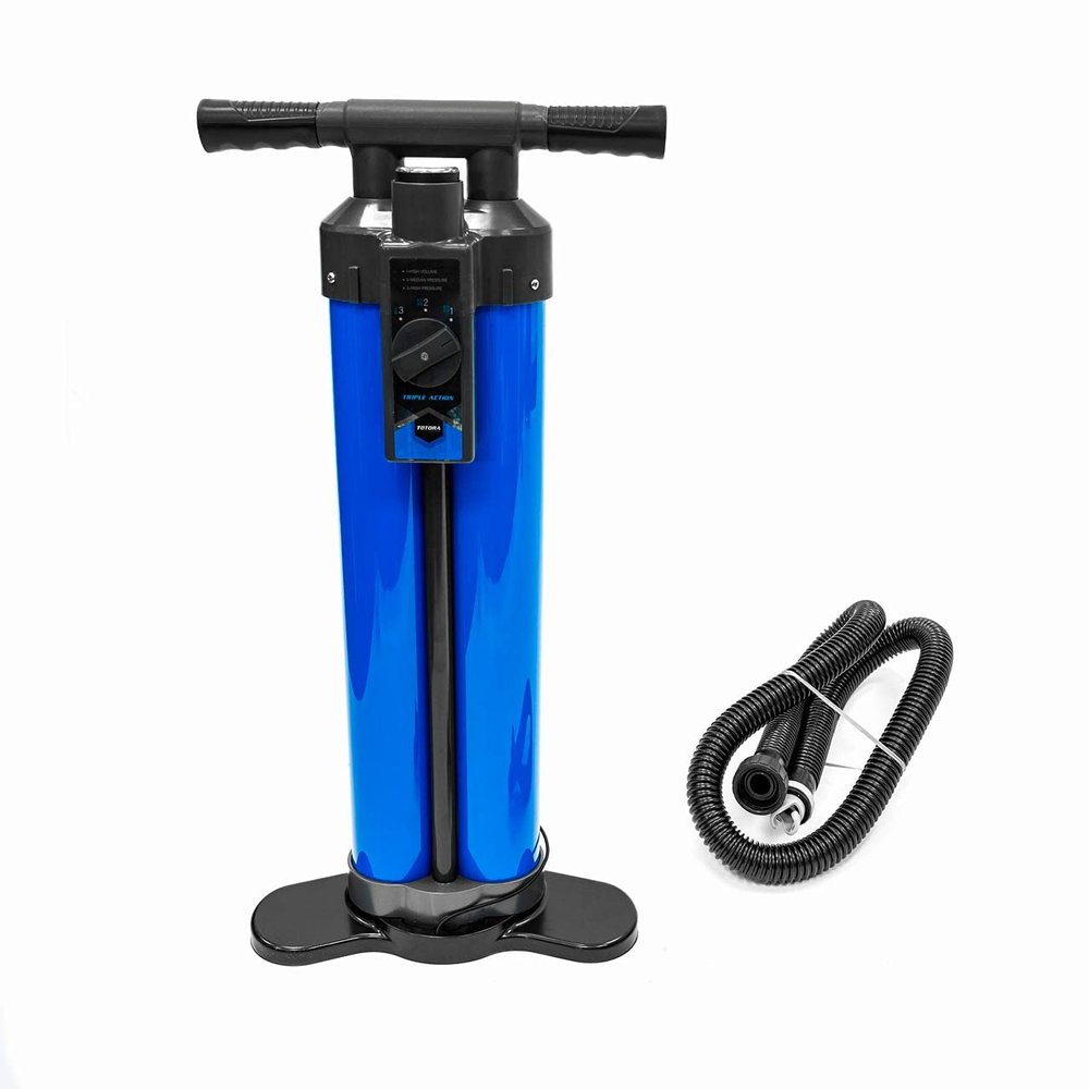 AQUATEC Dual & Triple-Action Pumps - Hand Pump for Inflatable Paddle Boards | Airflow on Upstroke & Downstroke | SUP Board Pump with Pressure Gauge | Inflatable Boat Pump (Triple-Action Pump)