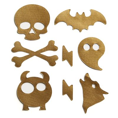 DJR Spooky - Self-Adhesive Down Jacket Repair Patches | Waterproof, Tear-Resistant, Pre-Cut Patches | 7-Piece Set for Outdoor Gear, Sleeping Bags, Backpacks & Tents (Gold)