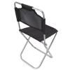 Fdit Mini Portable Folding Camping Chair, Black, Aluminum, Oxford Cloth, Modern Style, Lightweight, Sturdy, Comfortable Backrest, Ideal for Camping, Barbecue, Fishing, Backpacking view 1