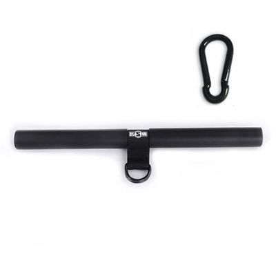WEBUP Cable Machine Attachment Straight Bar DIY Biceps Triceps 16inch Press Down Bar With Rubber Handle Carabiner Gym Home Resistance Train