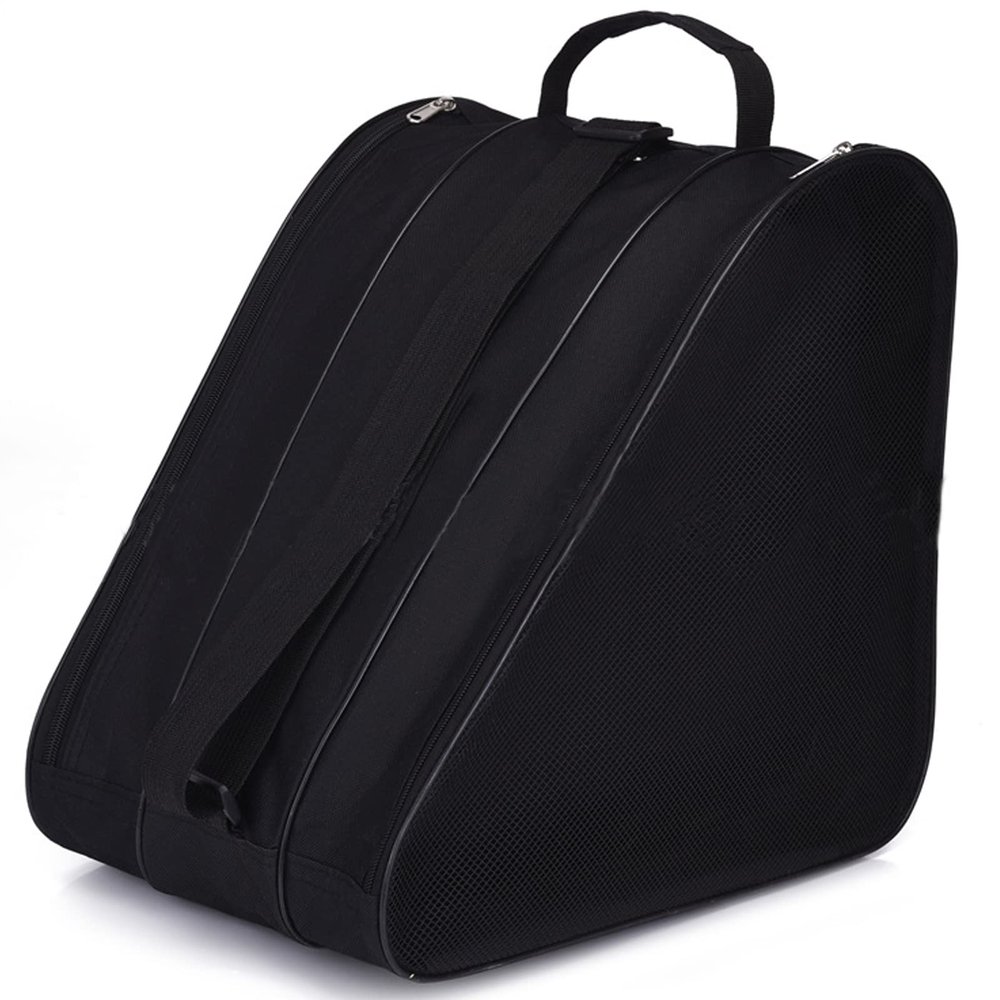 Peyorom Skate Bags - Great for Roller, Ice, Quad, Inline & Figure Skates - Accessories for Kids & Adults (Black)