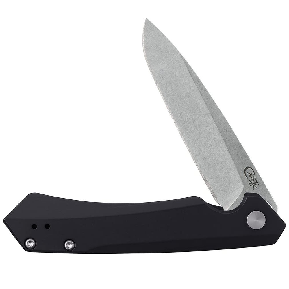 Case XX WR Pocket Knife Kinzua EDC, S35VN Spear Blade, Black Anodized Aluminum Handle W/Clip #64662 (KINZUA) 4 3/4" Inches Closed