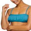 Hula Honey Womens Fringe Bandeau Swim Top Separates Blue S view 1