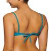 Hula Honey Womens Fringe Bandeau Swim Top Separates Blue S view 2