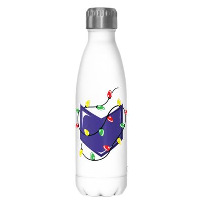 Fifth Sun Marvel Hawkeye Christmas Lights Logo 17 oz Stainless Steel Water Bottle, 17 Ounce, Multicolored