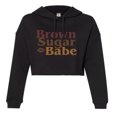 Go All Out Small Black Women Brown Sugar Babe Black Women Heritage Pride Cropped Hooded Sweatshirt