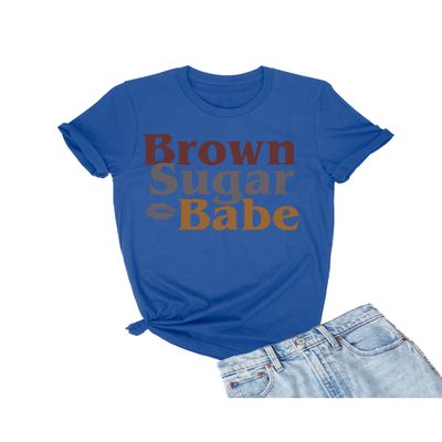5X-Large Royal Mens Brown Sugar Babe Black Women Heritage Pride T-Shirt