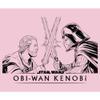 Girl's Star Wars: Obi-Wan Kenobi Darth Vader vs Kenobi Sketch Lightsaber Duel T-Shirt - Light Pink - X Large view 2