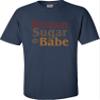 4X-Large Navy Blue Mens Brown Sugar Babe Black Women Heritage Pride T-Shirt view 2