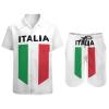 Adugen Origei Party Shorts Shirt Men Swim Trunks Quick Italian Flag Dry Surfing Beach Shorts with Pockets Casual Beach Suit S view 3