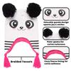 ABG Accessories Girls Critter Winter Hat and 2 Pair Gloves or Mittens (Toddler/Little Girls), Size Age 2-4, Panda Mittens view 3