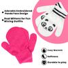 ABG Accessories Girls Critter Winter Hat and 2 Pair Gloves or Mittens (Toddler/Little Girls), Size Age 2-4, Panda Mittens view 4