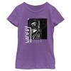 Girl's Star Wars: Obi-Wan Kenobi Darth Vader Grayscale Portrait with Empire Logo T-Shirt - Purple Berry - X Large view 1