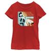 STAR WARS Girl's OBI-Wan Kenobi Geometric OBI-Wan T-Shirt - Red - Large view 1