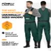Foxelli Chest Waders, Waterproof 4mm Neoprene Hunting & Fishing Waders for Men & Women with Boots view 2