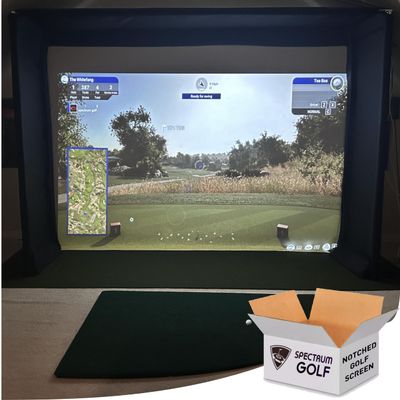 Golf Impact Screen Notched Poly Spacer for Golf Simulator-Triple Hemmed-US Made (120 X 105)
